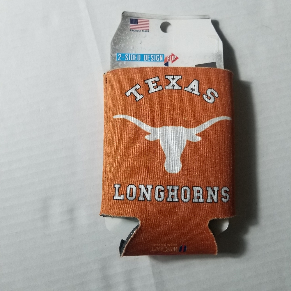 NEW WINCRAFT TEXAS LONGHORNS CAN COOLER 2 SIDED